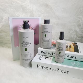 심플리오 비오틴 탈모케어 솔루션 3종 샴푸500ml+앰플100ml+워터 트리트먼트 250ml — 5점을 준 리뷰어가 2022년 7월 올린 사용 사진