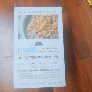 다미즐 [아이슈어] 맛있는 관리의 시작 그래놀라 풀믹스 쉐이크 4종 택 1/7일분/초콜릿, 고구마, 곡물, 바나나 — 5점을 준 리뷰어가 2021년 4월 올린 사용 사진