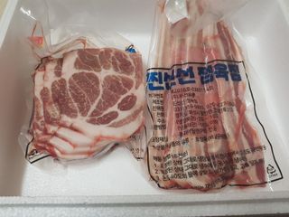 찐신선 미국 냉동 목살 & 네덜란드 냉동 삼겹살 — 5점을 준 리뷰어가 2021년 8월 올린 사용 사진