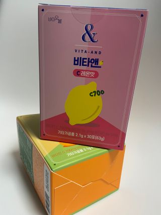 비타앤C 레몬맛, 망고맛 — 5점을 준 리뷰어가 2021년 6월 올린 사용 사진