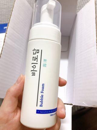 [바이로담] 저자극 약산성버블 폼 폼클렌징 150ml — 4.5점을 준 리뷰어가 2021년 4월 올린 사용 사진