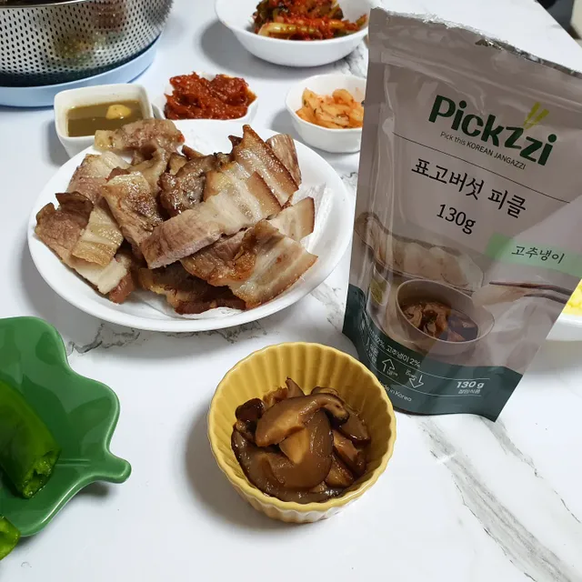 픽찌 표고버섯 피클 130g,300g 2팩 리뷰 사진