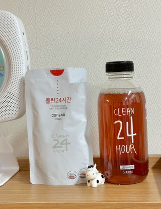 클린24시간 1BOX(5포) + 전용보틀(500ml) — 2.5점을 준 리뷰어가 2023년 5월 올린 사용 사진