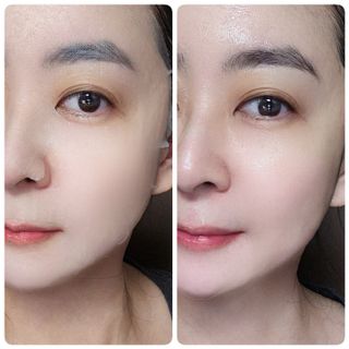 리엔케이 인텐스 브라이트닝 세럼 시트 마스크 — 5점을 준 리뷰어가 2023년 9월 올린 사용 사진