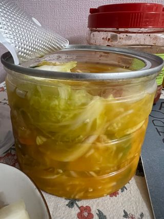 셰프애찬 단호박 백김치 1kg — 5점을 준 리뷰어가 2022년 10월 올린 사용 사진