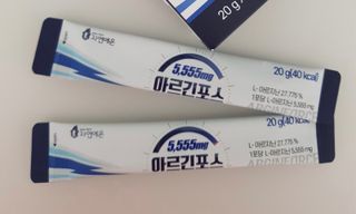 자연에온 아르긴포스 L-아르기닌 5555mg 스틱 15개입 1박스 — 5점을 준 리뷰어가 2021년 5월 올린 사용 사진