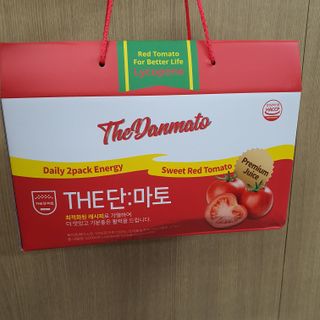 제이제이바이오 더단마토 프리미엄주스 100ml 30팩입 - 무설탕 스테비아 토마토즙 — 4점을 준 리뷰어가 2021년 11월 올린 사용 사진