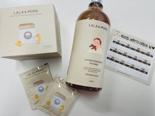 라라앤모어 유아 액체세제+세탁기클리너 — 5점을 준 리뷰어가 2022년 2월 올린 사용 사진