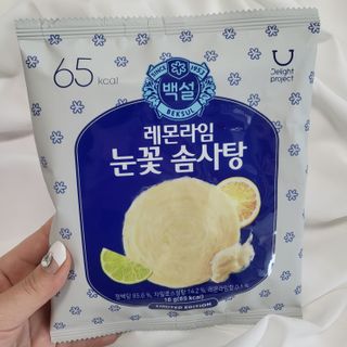 딜라이트 프로젝트  달콤한 눈꽃 간식세트( 눈꽃 솜사탕 / 레몬라임 솜사탕 / 달고나 총 7EA+스마트톡 증정) — 5점을 준 리뷰어가 2022년 5월 올린 사용 사진