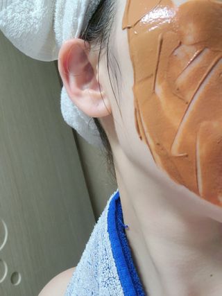 약손명가코스메틱 심결 깨어나는 맑음 팩 — 4점을 준 리뷰어가 2021년 2월 올린 사용 사진