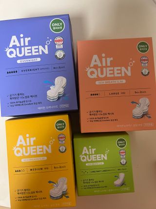 에어퀸 뉴브레스 유기농 생리대 4종 (팬티라이너 20P + 중형 10P + 대형 10P + 오버나이트 8P)_체험단 — 5점을 준 리뷰어가 2024년 8월 올린 사용 사진