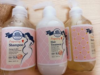 빅그린 임산부 전용라인 3종세트 - 샴푸500ml,트리트먼트500ml,바디워시500ml — 5점을 준 리뷰어가 2022년 8월 올린 사용 사진