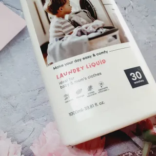 쿠잉베이비 에어워시 세탁세제,섬유유연제 1L — 5점을 준 리뷰어가 2023년 1월 올린 사용 사진