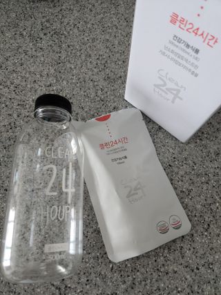 클린24시간 1BOX(5포) + 전용보틀(500ml) — 5점을 준 리뷰어가 2022년 7월 올린 사용 사진