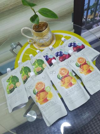 딜라이트 프로젝트 착즙주스 3종(푸룬&사과 착즙주스/그린샐러드 착즙주스/한라봉&감귤주스) — 5점을 준 리뷰어가 2022년 7월 올린 사용 사진