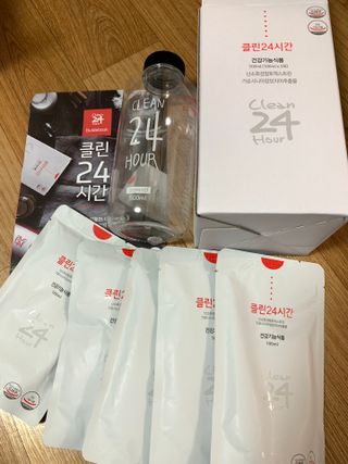클린24시간 1BOX(5포) + 전용보틀(500ml) — 4.5점을 준 리뷰어가 2022년 10월 올린 사용 사진