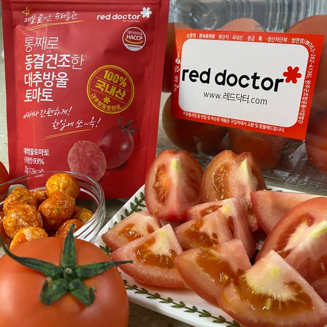 레드닥터 완숙토마토 + 통째로 동결건조한 대추방울토마토 리뷰 사진