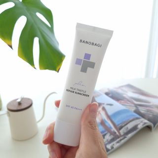바노바기 코스메틱 바노바기 밀크씨슬 리페어 시카 선스크린 플러스 50ml — 5점을 준 리뷰어가 2023년 2월 올린 사용 사진