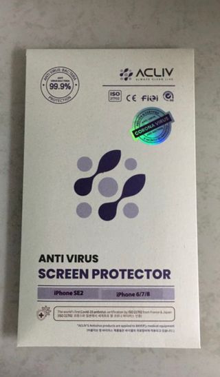 아클리브 Eco 항균 항바이러스 액정 보호필름(iPhone) — 4.5점을 준 리뷰어가 2022년 7월 올린 사용 사진