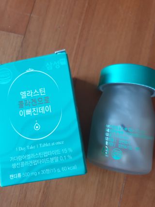 체인미 엘라스틴 콜라겐으로 이뻐진데이 500mg x 30정 — 5점을 준 리뷰어가 2021년 12월 올린 사용 사진