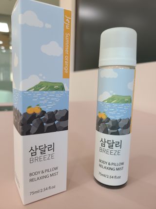 제주인디 삼달리 브리즈 바디&필로우 릴렉싱 미스트 제주 하귤 — 4점을 준 리뷰어가 2023년 2월 올린 사용 사진