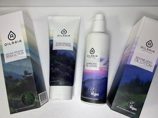 오일아리아 뉴트리 모이스처라이징 세사미 씨드 오일로션 & 데일리 디톡스 세사미 그라운즈 바디스크럽 — 5점을 준 리뷰어가 2023년 6월 올린 사용 사진
