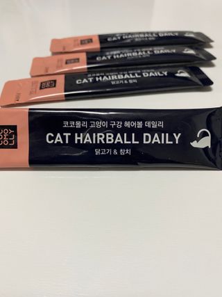 코코몰리 고양이 구강• 헤어볼 데일리 /신장• 요로 데일리 — 5점을 준 리뷰어가 2021년 1월 올린 사용 사진