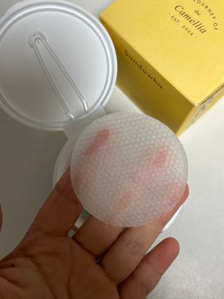 산다화 비타민씨 화이트닝 토너 패드 — 4.5점을 준 리뷰어가 2023년 9월 올린 사용 사진