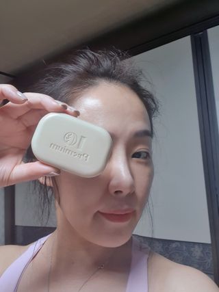 아이오 프리미엄 크림버블 락토골드 — 5점을 준 리뷰어가 2021년 6월 올린 사용 사진