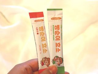 아이비웰니스 빵순이 효소 키위맛 7포 + 석류맛 7포 (총 14포, 2주분) — 3점을 준 리뷰어가 2022년 10월 올린 사용 사진