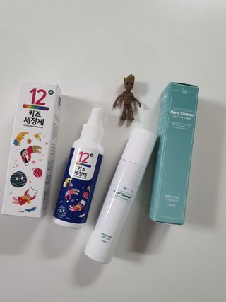 셀바이져 항균 스프레이 핸드워시 + 키즈세정제 SET — 3점을 준 리뷰어가 2021년 3월 올린 사용 사진