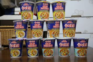 NISSIN 닛신 컵누들  4종 - 씨푸드오리지날, 씨푸드 스파이시, 씨푸드 커리, 씨푸드 XO소스 — 5점을 준 리뷰어가 2023년 1월 올린 사용 사진