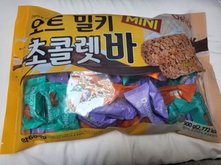 델리스 오트 밀키 초콜릿 바 — 5점을 준 리뷰어가 2022년 3월 올린 사용 사진