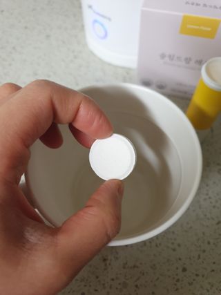 [슬림드랍 레몬맛] 건기식 다이어트 보조제 겸 비타민 — 5점을 준 리뷰어가 2022년 1월 올린 사용 사진