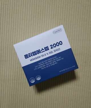 바른비타민 옵티엠에스엠2000 1박스 60포 관절 연골 복합건강기능식품 — 5점을 준 리뷰어가 2021년 6월 올린 사용 사진