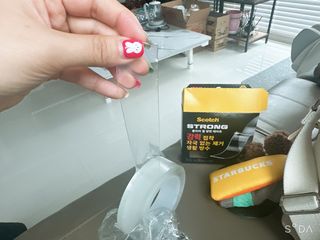 3M 스카치 초강력 클리어겔 실리콘 아크릴 양면테이프 30mmx3m 1개 — 5점을 준 리뷰어가 2025년 6월 올린 사용 사진