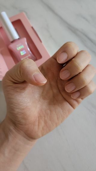 젤리핏 피치리페어 10ml 피치 컬러영양제 효과있는 손톱강화제 — 5점을 준 리뷰어가 2022년 7월 올린 사용 사진