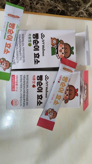 아이비웰니스 빵순이 효소 키위맛 7포 + 석류맛 7포 (총 14포, 2주분) — 5점을 준 리뷰어가 2022년 10월 올린 사용 사진