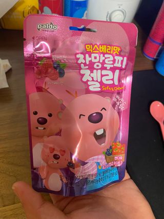 [팔도] 잔망루피젤리 믹스베리맛 42g 8개 — 3.5점을 준 리뷰어가 2022년 2월 올린 사용 사진