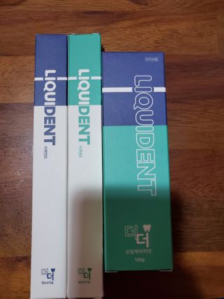 리퀴덴트 오랄케어 온가족용 리퀴덴트 더더 오랄케어 무불소 치약 + 임상시험완료 이중 미세 엠보싱 칫솔 올데이세트 — 5점을 준 리뷰어가 2020년 12월 올린 사용 사진