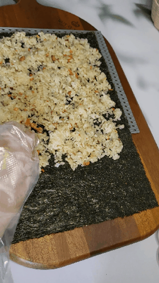 해풀잎 누구나 김밥*1ea [(혼합야채 35g *1ea,  김밥김 (5g, 5ea),  양념간장 (6g, 5ea), 참기름(5g, 2ea)] — 5점을 준 리뷰어가 2022년 8월 올린 사용 사진