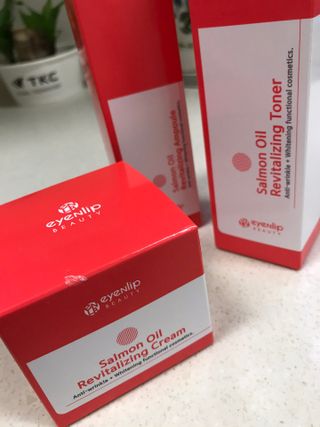 아이앤립 / EYENLIP 아이앤립 연어오일 리바이탈라이징 토너+앰플+크림 3종 세트 — 5점을 준 리뷰어가 2021년 5월 올린 사용 사진