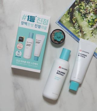 리더스코스메틱 리더스 카밍 바이오틱스 #1등 진정 기획세트 [에센스 워터150ml + 크림 마스크80ml] — 5점을 준 리뷰어가 2022년 8월 올린 사용 사진