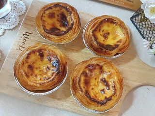 디앙뜨 포르투갈 에그타르트 오리지널 맛+패션후르츠+초콜릿타르트 맛 중 택1 — 4.5점을 준 리뷰어가 2021년 8월 올린 사용 사진