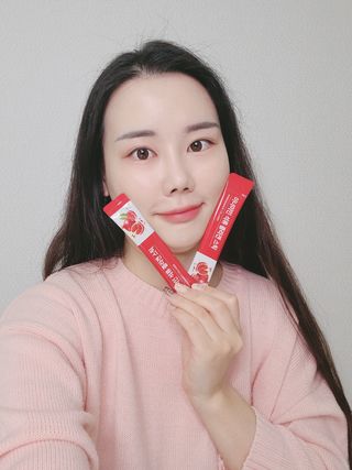 이너미인 석류 콜라겐 스틱 — 5점을 준 리뷰어가 2021년 1월 올린 사용 사진