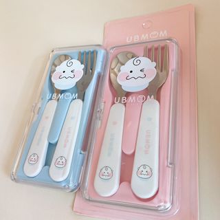 유비맘 스푼포크 케이스 세트 1+1 _컬러랜덤 발송 — 5점을 준 리뷰어가 2021년 3월 올린 사용 사진
