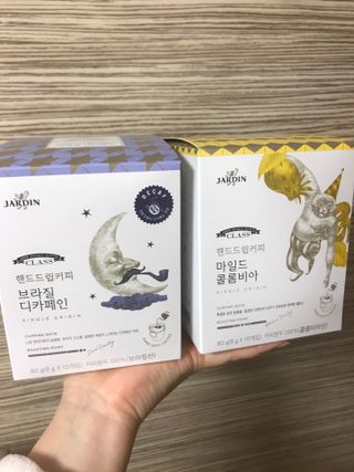 (주)쟈뎅 쟈뎅 클래스 핸드 드립 커피 10P 2종_디카페인 1종+랜덤 플레이버 1종 — 5점을 준 리뷰어가 2021년 3월 올린 사용 사진