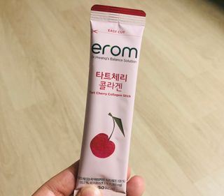 이롬 erom 타트체리 콜라겐 — 3.5점을 준 리뷰어가 2021년 3월 올린 사용 사진