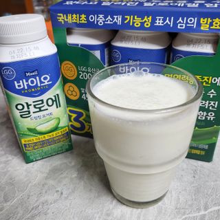 LIVE 매일바이오 알로에 드링킹 요거트 — 5점을 준 리뷰어가 2022년 4월 올린 사용 사진