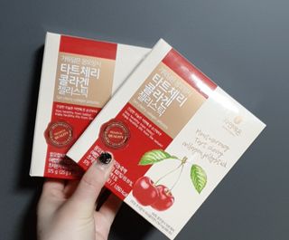 자연에온 가득담은 몽모랑시 타트체리 콜라겐 젤리스틱 — 5점을 준 리뷰어가 2021년 1월 올린 사용 사진